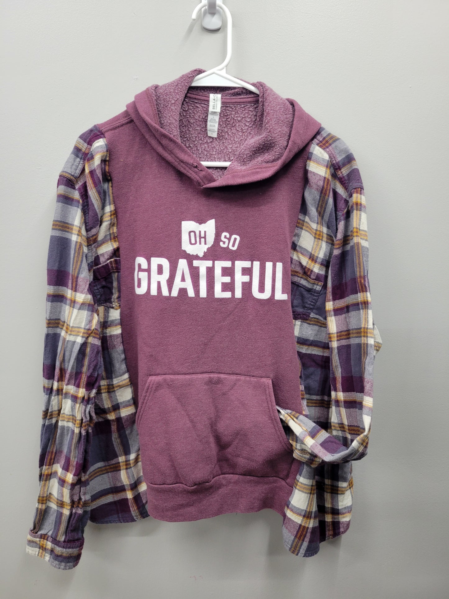 OH So Grateful Sweatshirt flannel combo